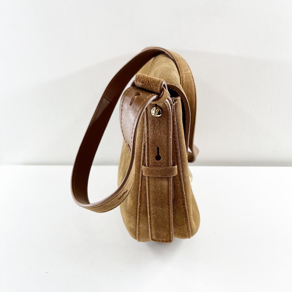 Madewell Suede Crossbody Saddle Bag in Brown - Picture 6 of 11